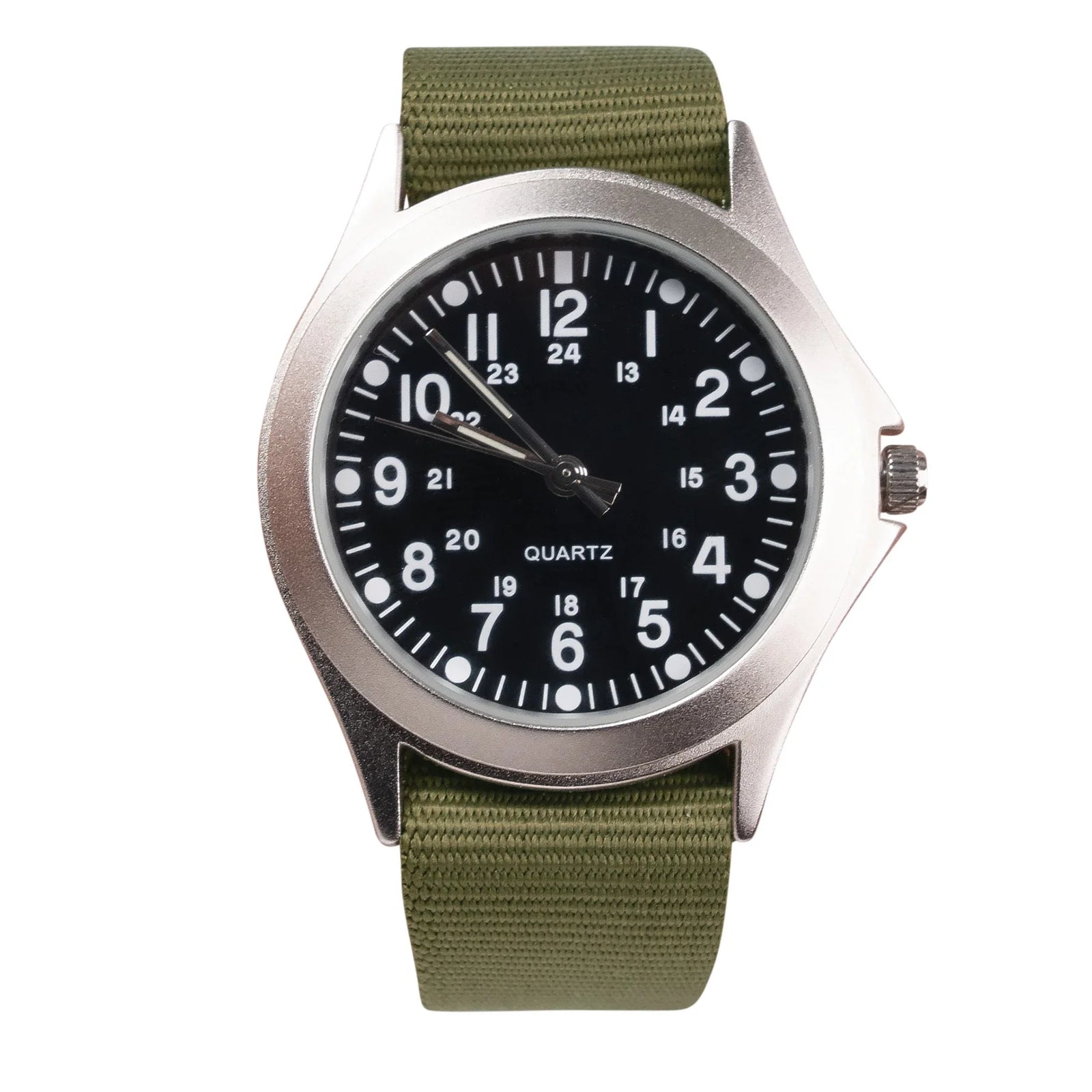 Military Style Quartz Watch - Black