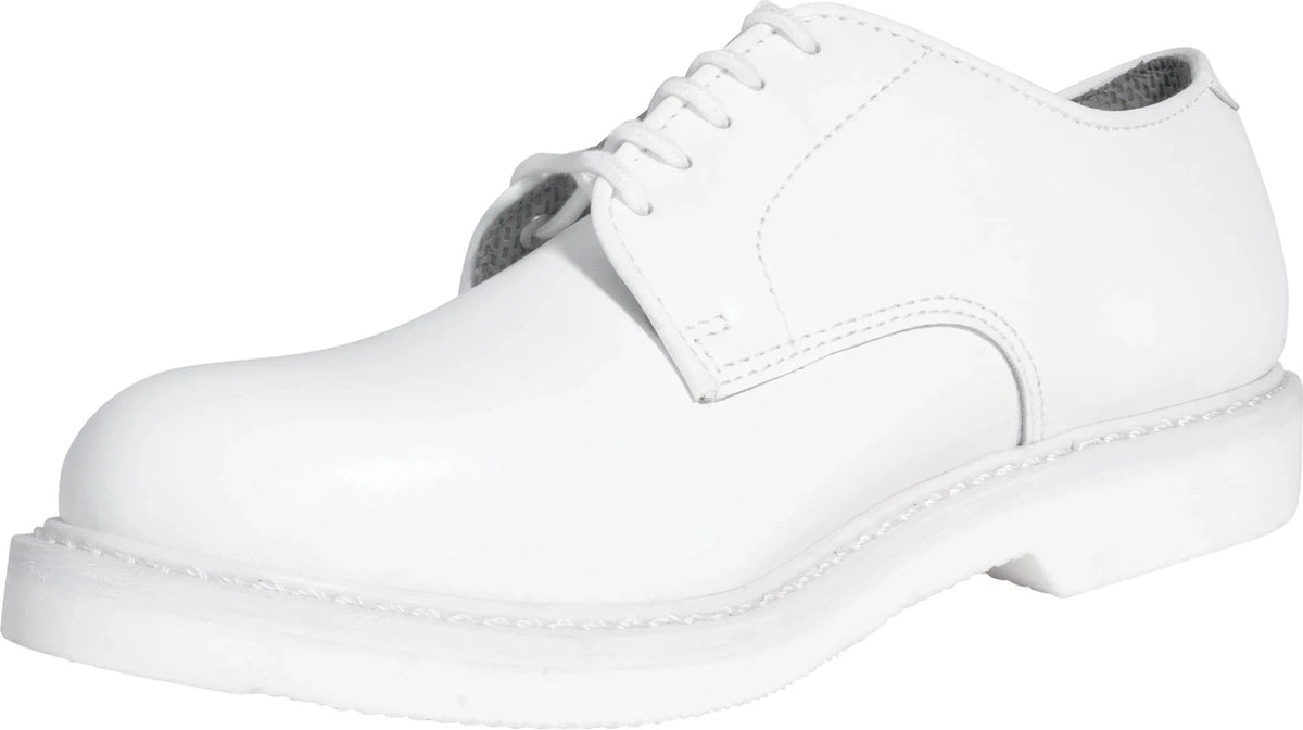 Military Uniform Oxford Leather Shoes - White / Default / Regular