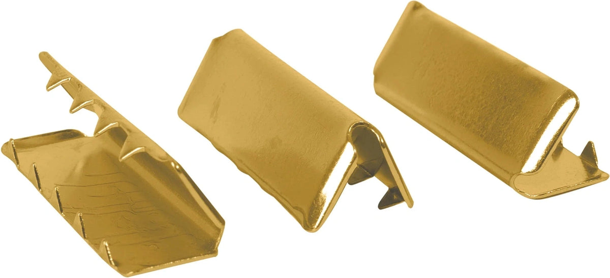 Military Web Belt Tips - Brass