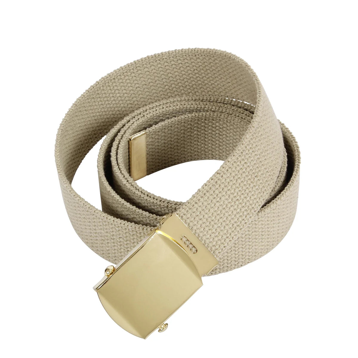 Military Web Belts - 64 Inches Long - Gold / Khaki