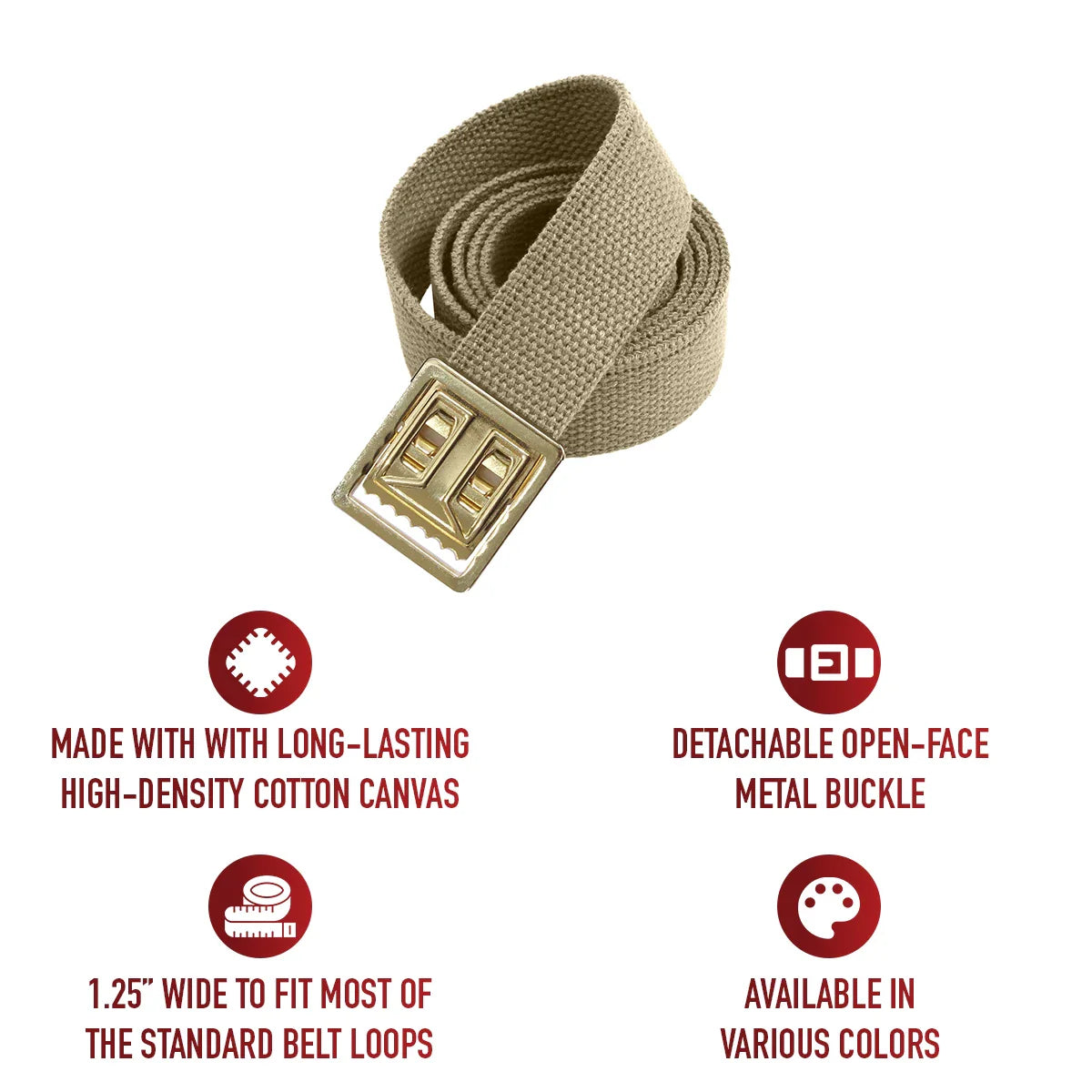 Military Web Belts with Open Face Buckle