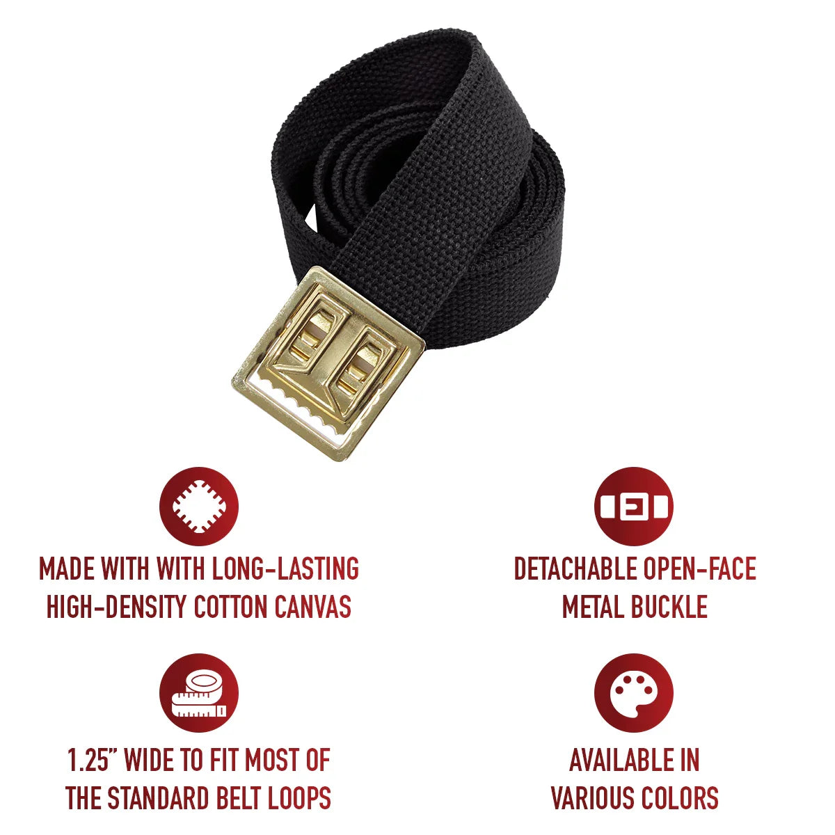 Military Web Belts with Open Face Buckle