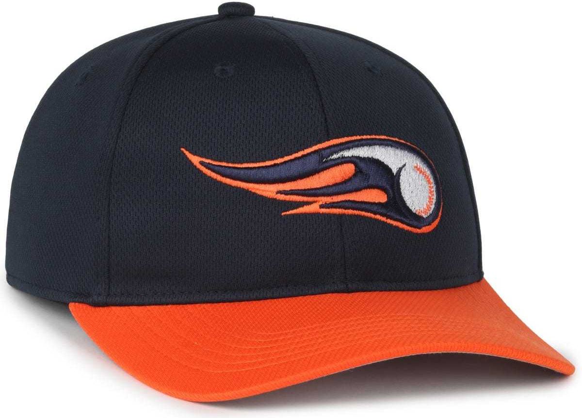 Oc Sports Min-350 Milb Replica Polyester Baseball Cap - Bowling Green Hot Rods Navy Orange - 6 3/8’’ - 7’’