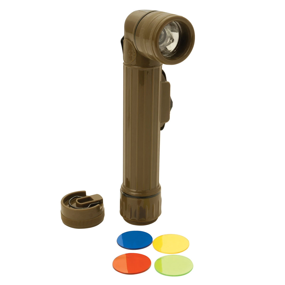 Mini Army Style Flashlight - Coyote Brown