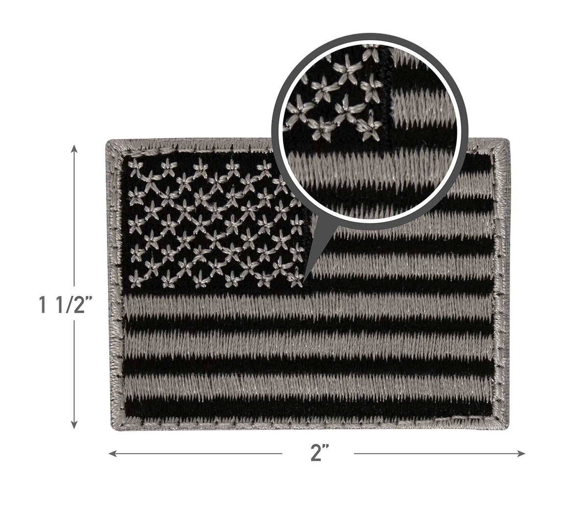 Mini us Flag Patch with Hook Back