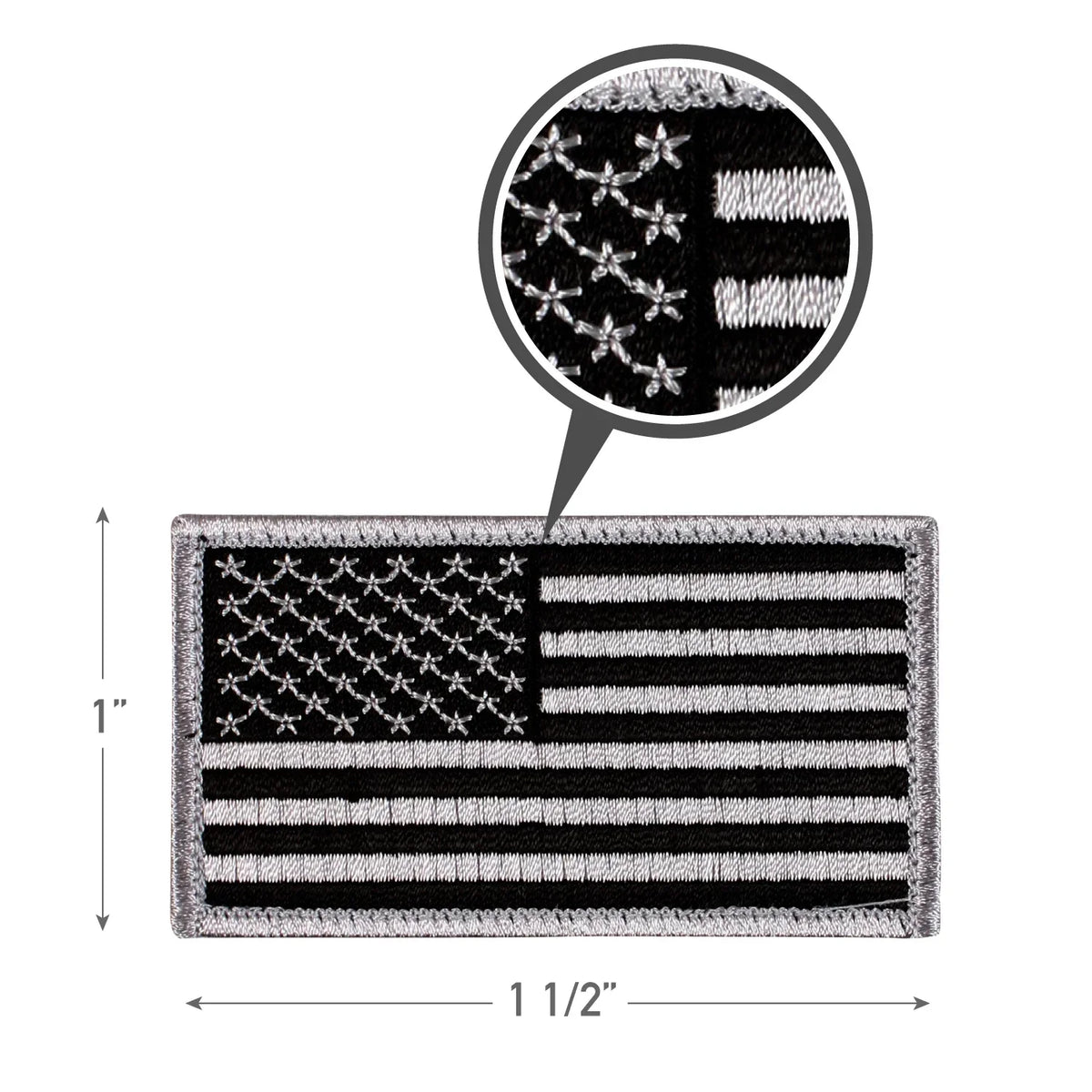 Mini us Flag Patch with Hook Back