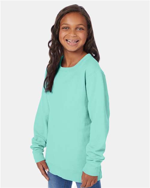 Mint Garment-Dyed Youth Crewneck Sweatshirt - GDH475