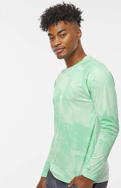 Mint Green Cabo Camo Performance Long Sleeve T-Shirt - 228