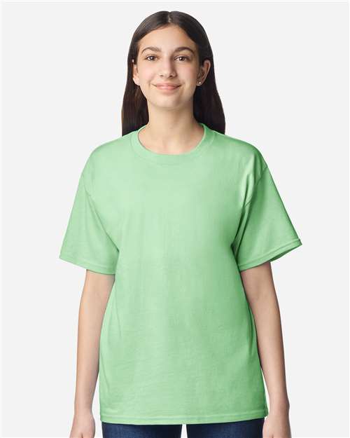 Mint Green Light Cotton Youth T-Shirt - 3000B