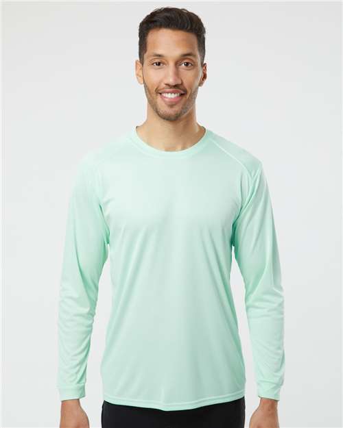 Mint Green Long Islander Performance Long Sleeve T-Shirt - 210
