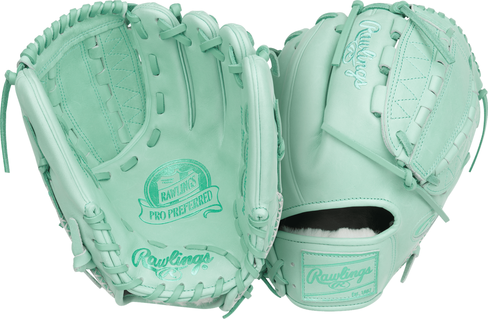 Mint Rawlings Pro Preferred 12 in Baseball  Glove, Utility  grouped