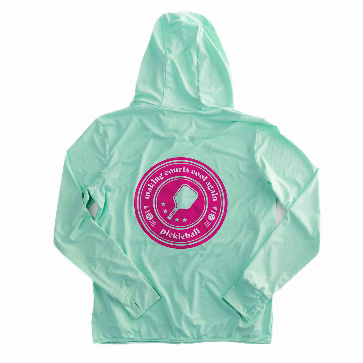 Mint Zip-front Sun Hoodie - Small