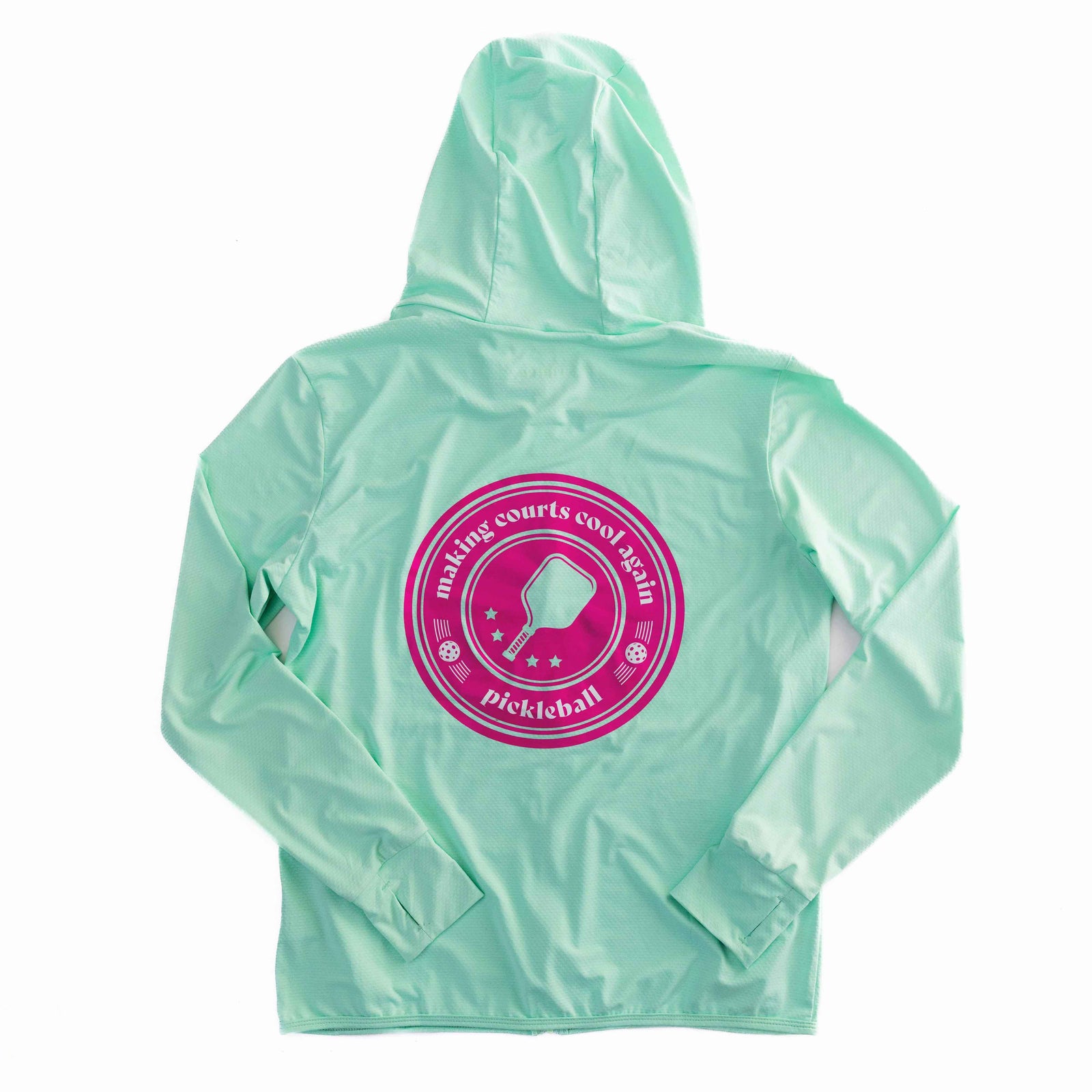 Mint Zip-front Sun Hoodie - Small