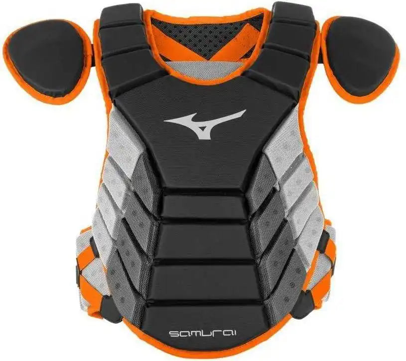Mizuno 2019 Samurai 15’’ Chest Protector Adult - Black Orange