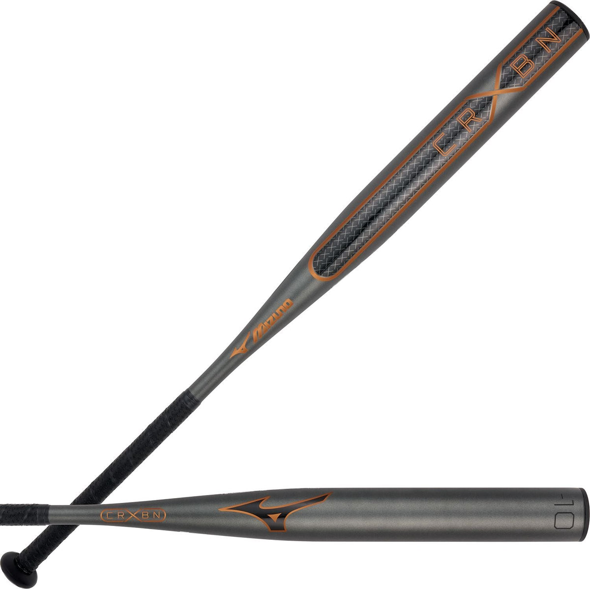Mizuno 2026 340690 Crbn x (-10) Fastpitch Softball Bat - Black Blazing Orange