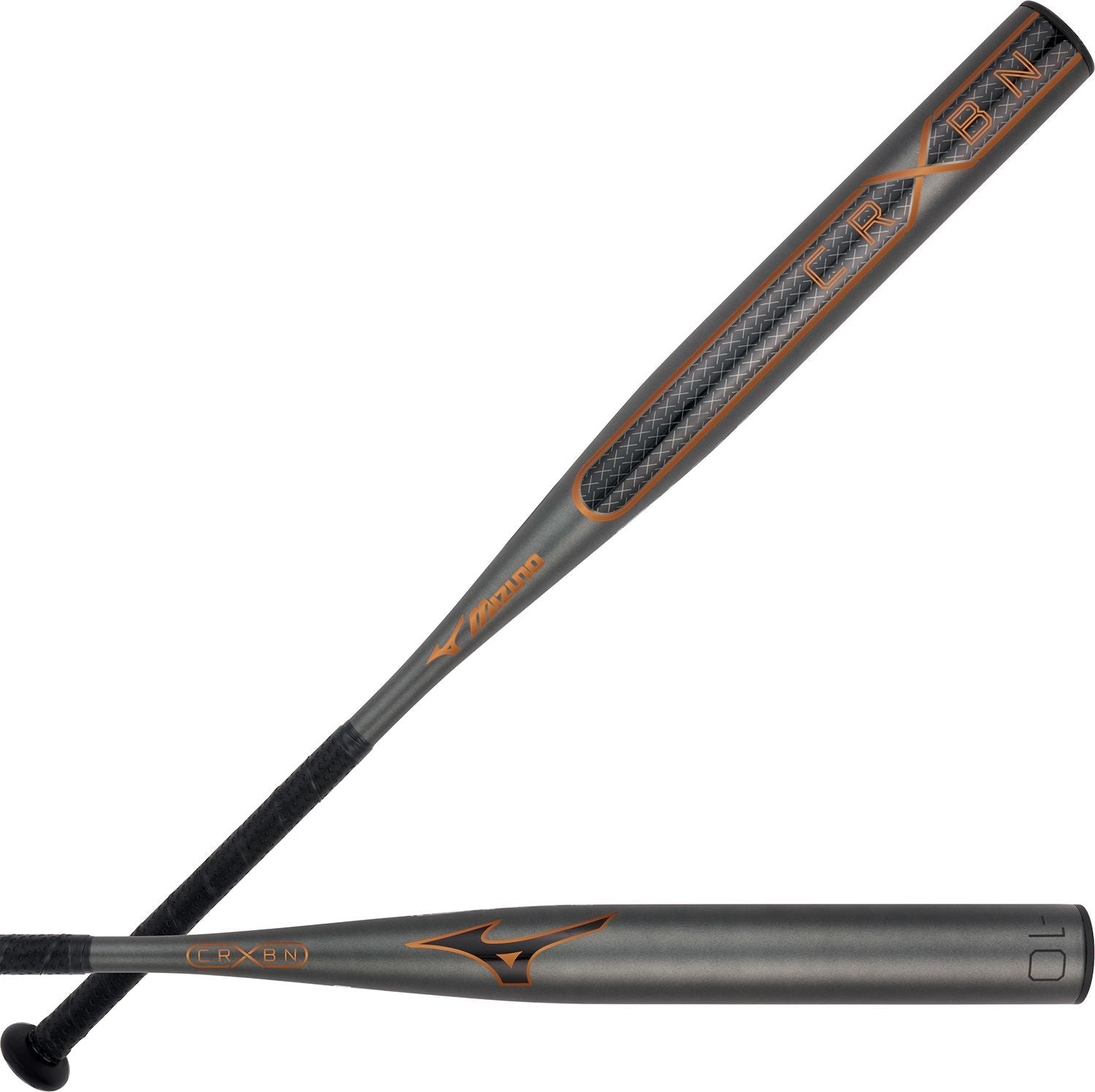 Mizuno 2026 340690 Crbn x (-10) Fastpitch Softball Bat - Black Blazing Orange