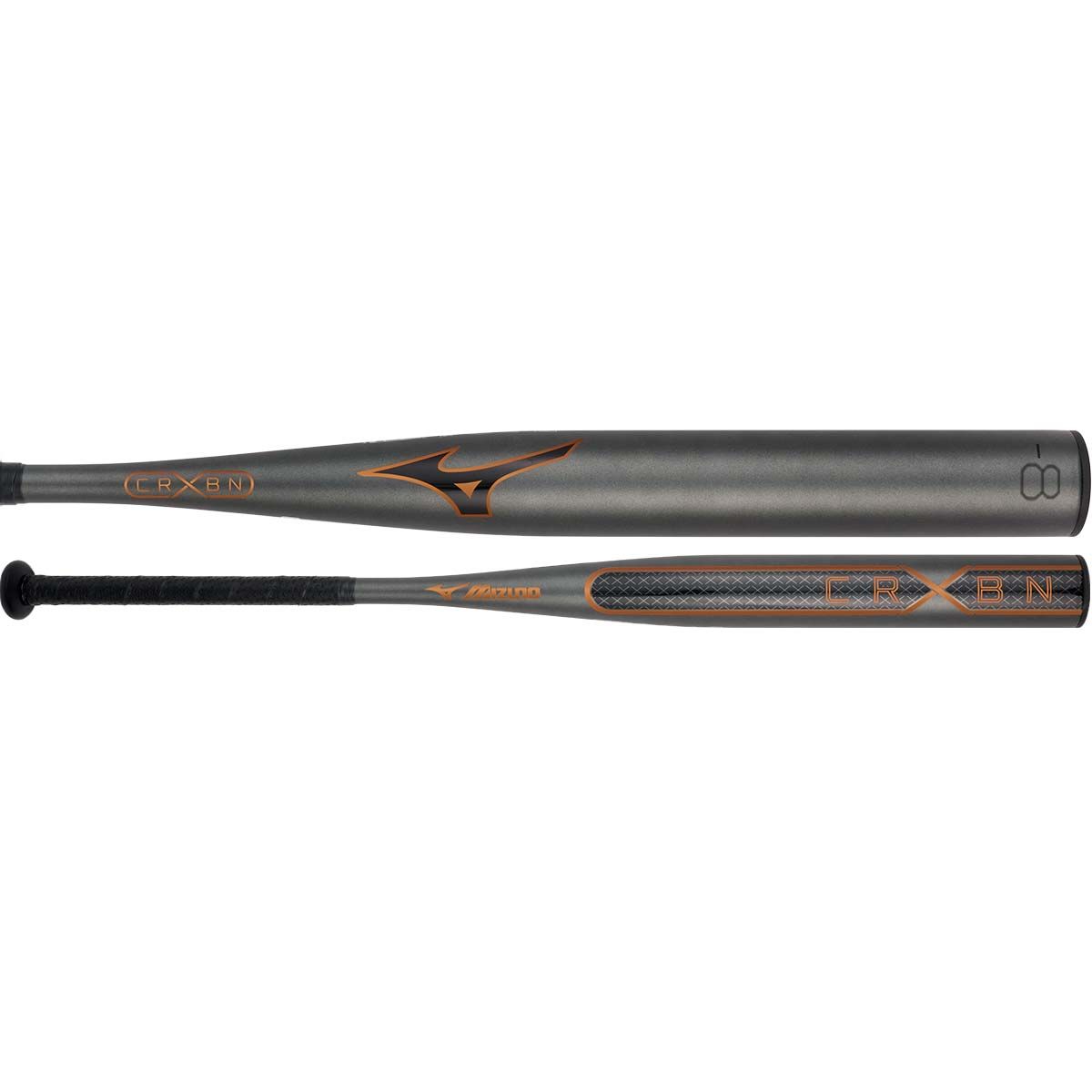 Mizuno 2026 340692 Crbn x (-8) Fastpitch Softball Bat - Black Blazing Orange