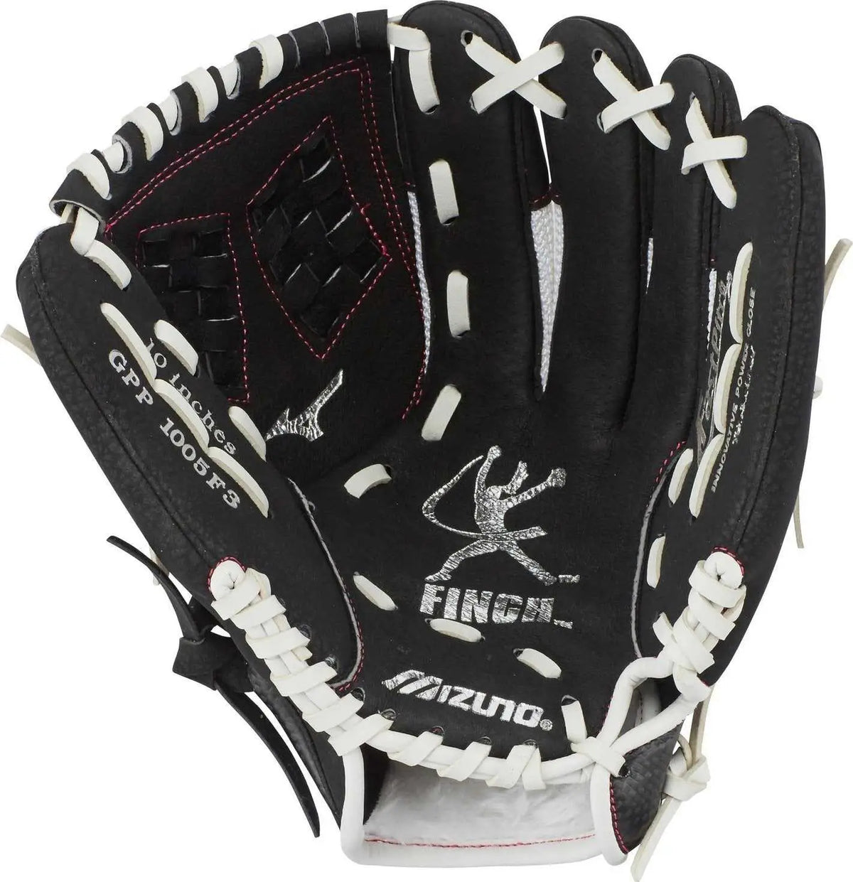 Mizuno 312729 Prospect Finch 10.00’’ Gpp1005f3 Fastpitch Glove - Black White