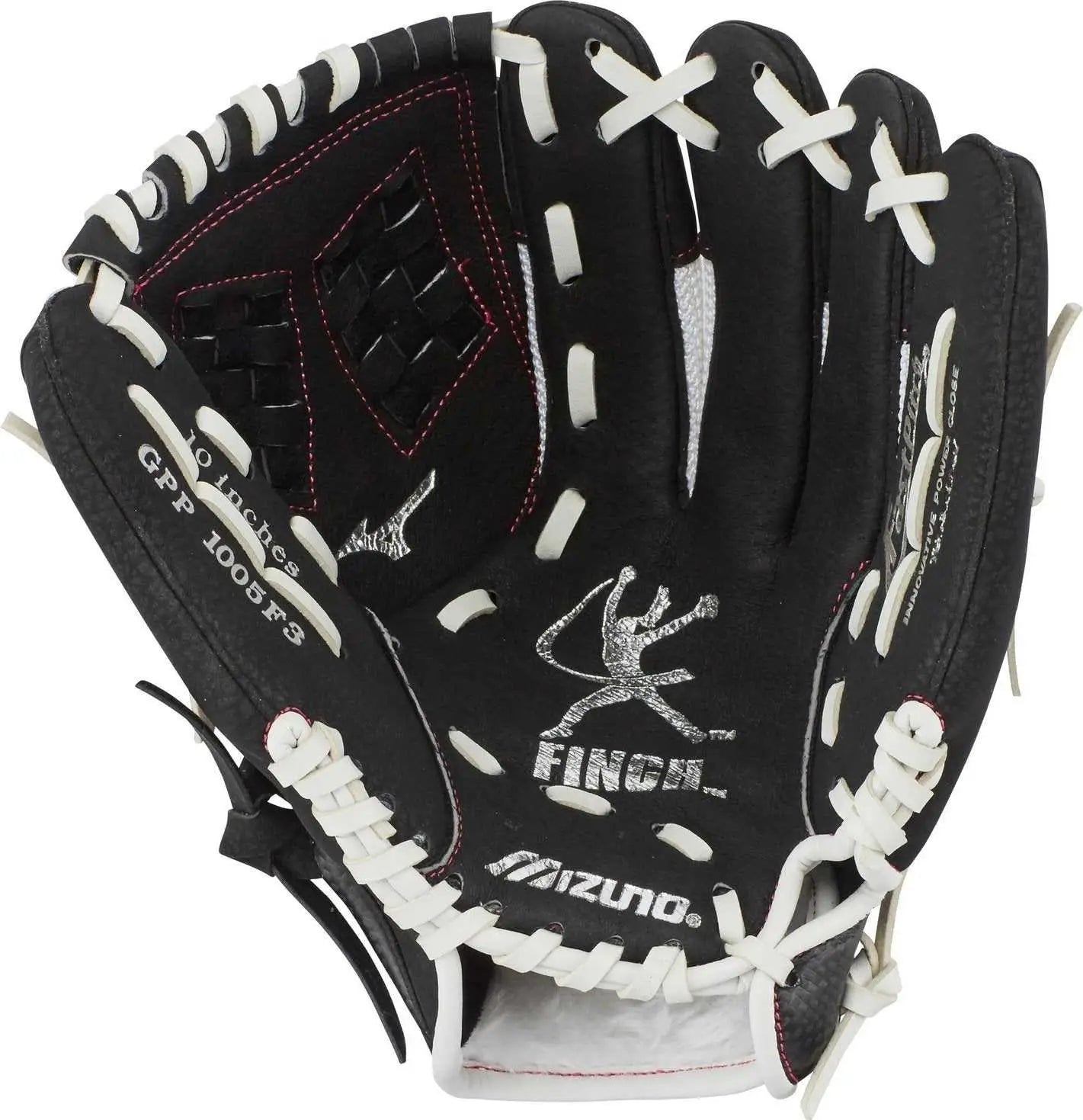 Mizuno 312729 Prospect Finch 10.00’’ Gpp1005f3 Fastpitch Glove - Black White