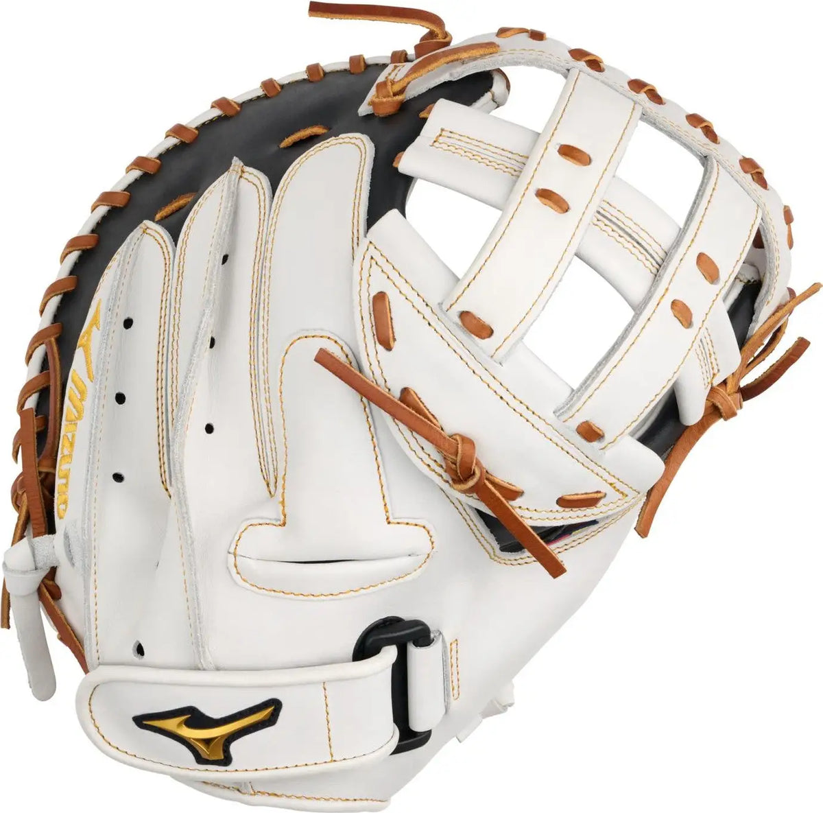 Mizuno 313219 Gpsf-20 Pro Select Fastpitch Premium Catchers Mitt Glove 34.50’’ - White - Right Throw