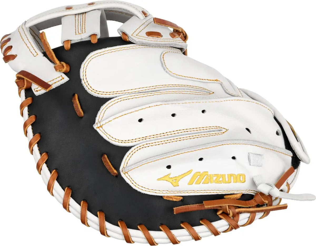 Mizuno 313219 Gpsf-20 Pro Select Fastpitch Premium Catchers Mitt Glove 34.50’’ - White - Right Throw