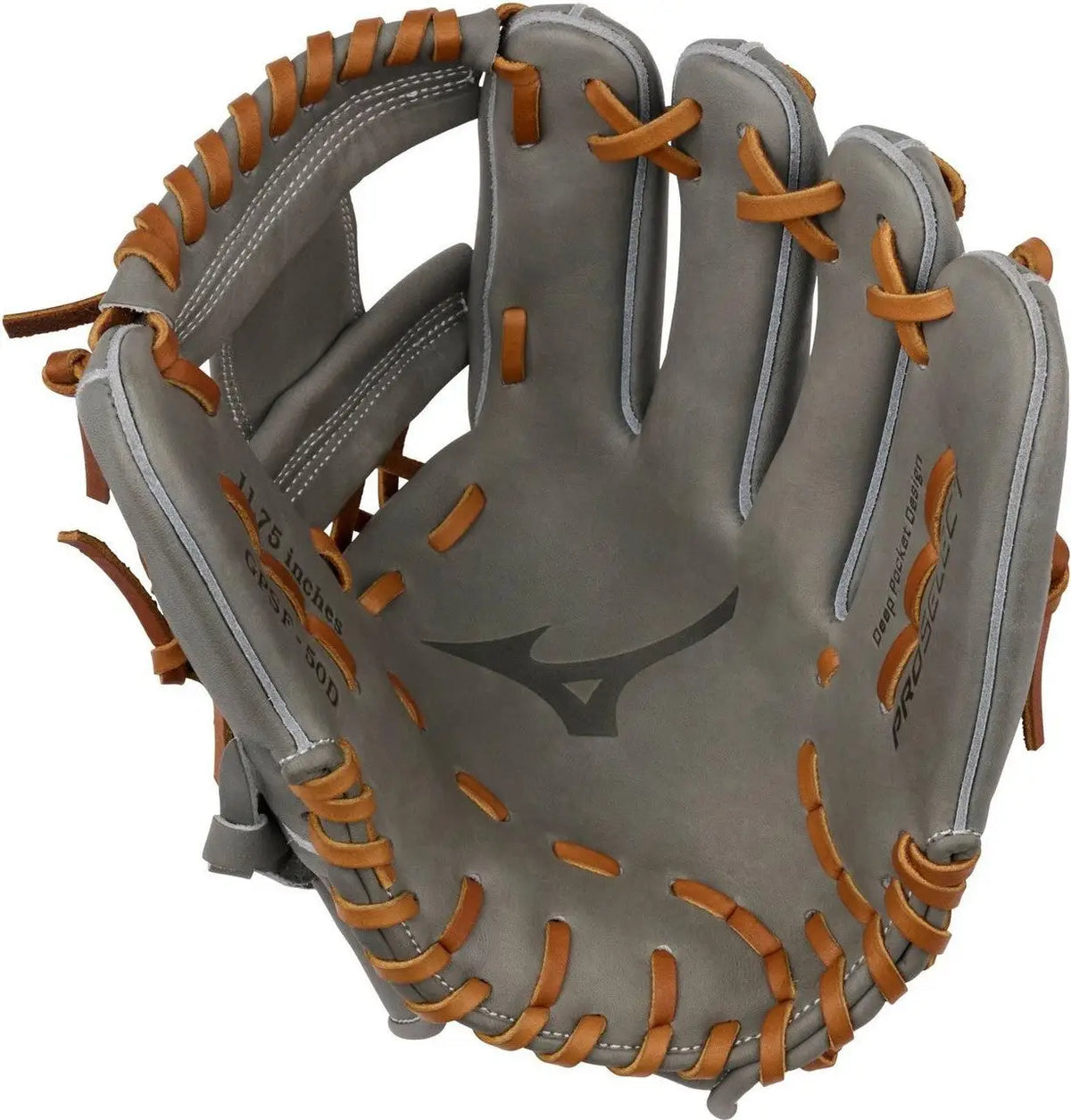 Mizuno 313223 Gpsf-50d Pro Select Fastpitch Premium Infielder Glove 11.75’’ - Gray - Right Throw
