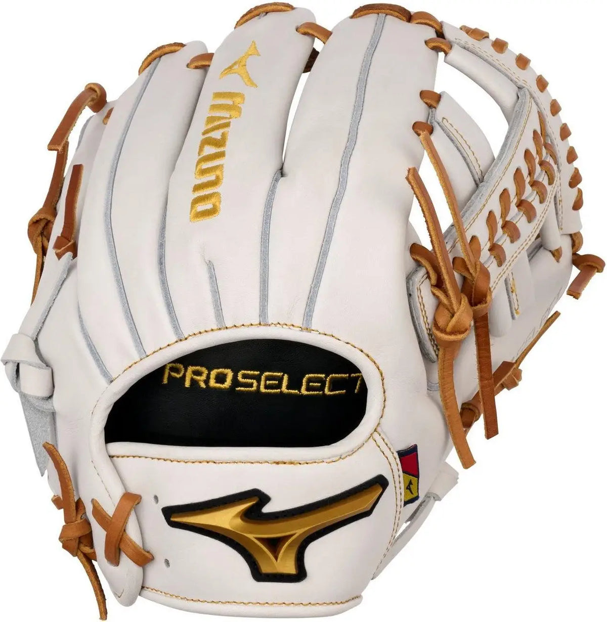 Mizuno 313224 Gpsf-50r Pro Select Fastpitch Premium Infielder Glove 11.75’’ - White - Right Throw