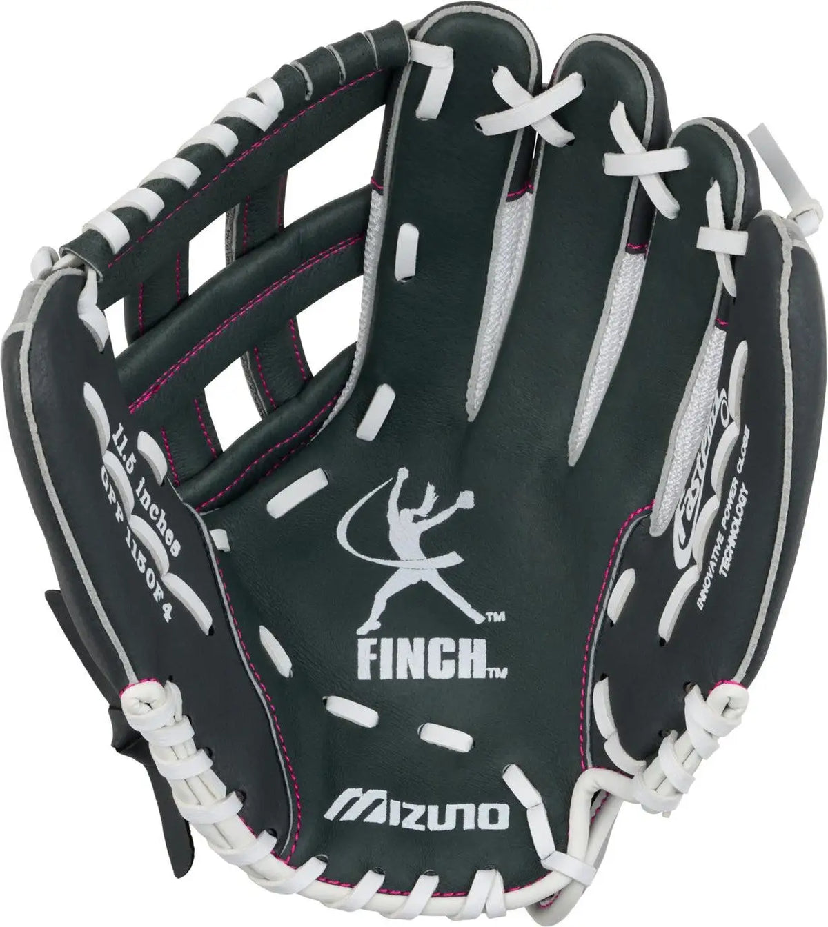 Mizuno 313357 Gpp1150f4 Fastpitch Prospect Finch Series Youth Utility Glove 11.50’’ - White-gray