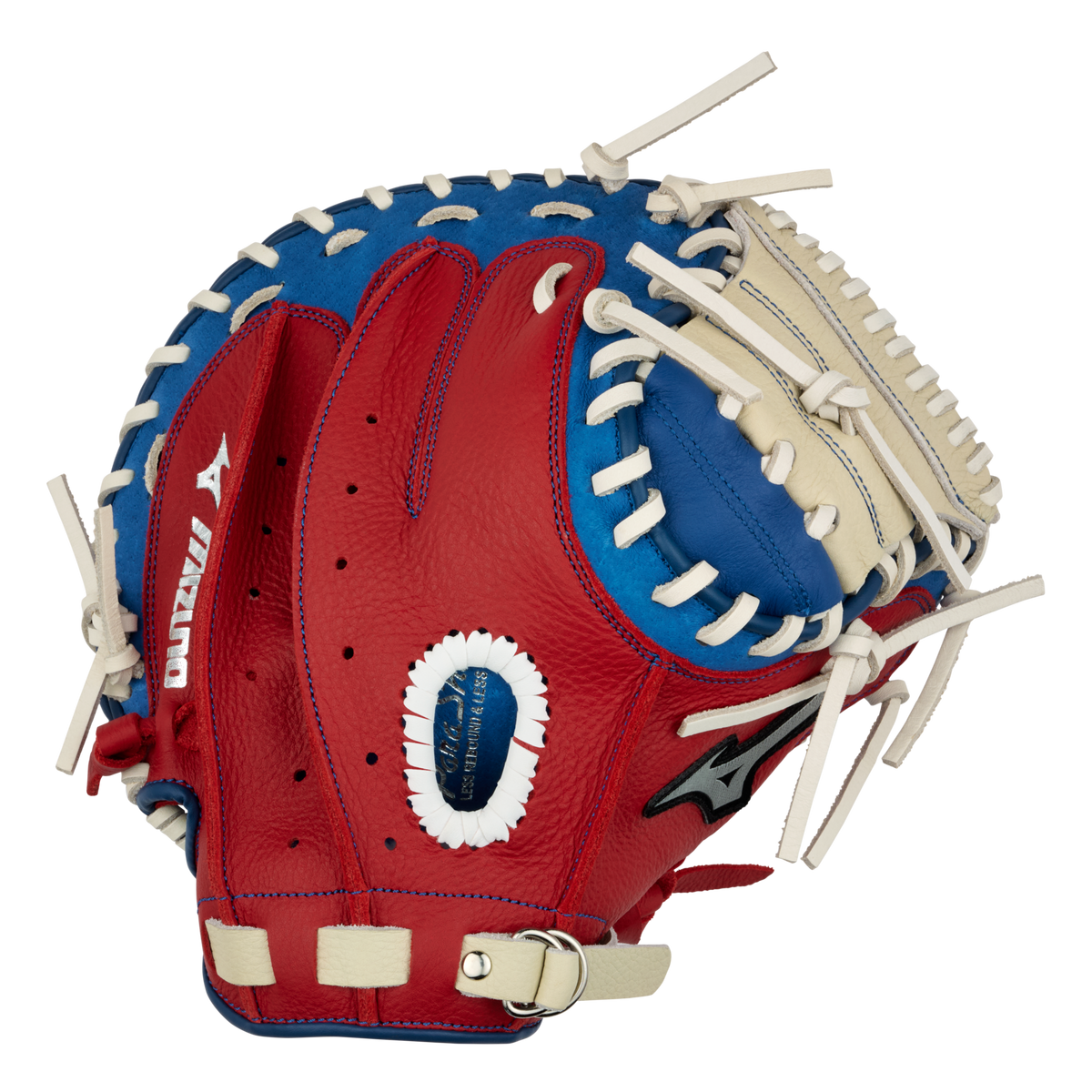 Mizuno 313358 Gxc 105 Rwb 32.50’’ Youth Catcher’s Mitt Baseball - Red Blue - Left Throw