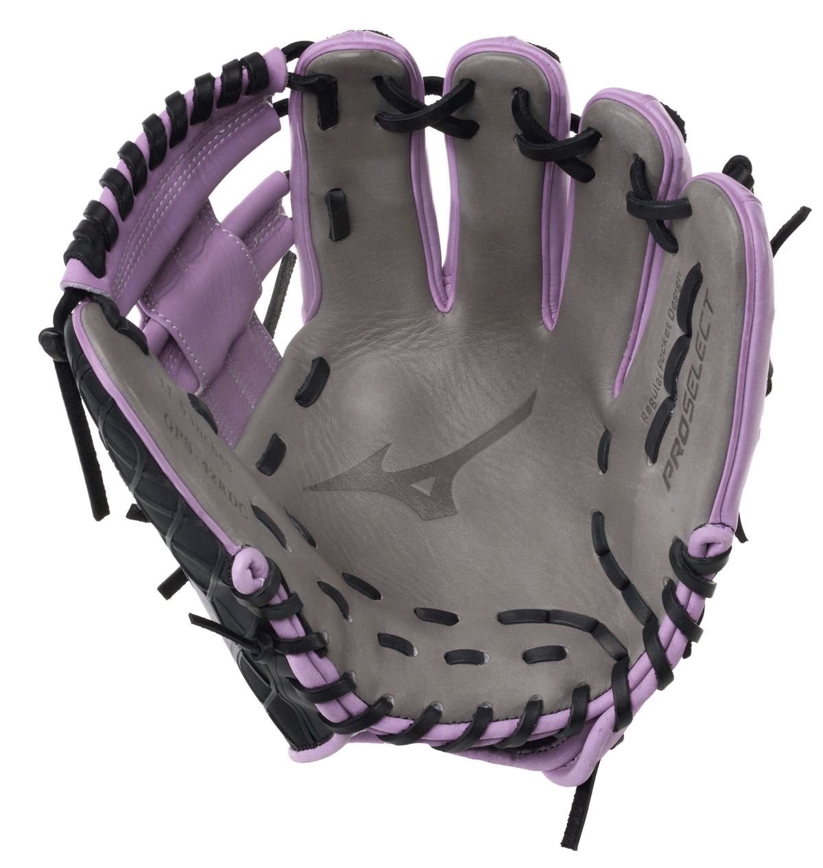 Mizuno 313461 Pro Select Dynacage Baseball Infield Glove 11.50’’ Gps-42rdc - Lavender Graphite - Right Throw