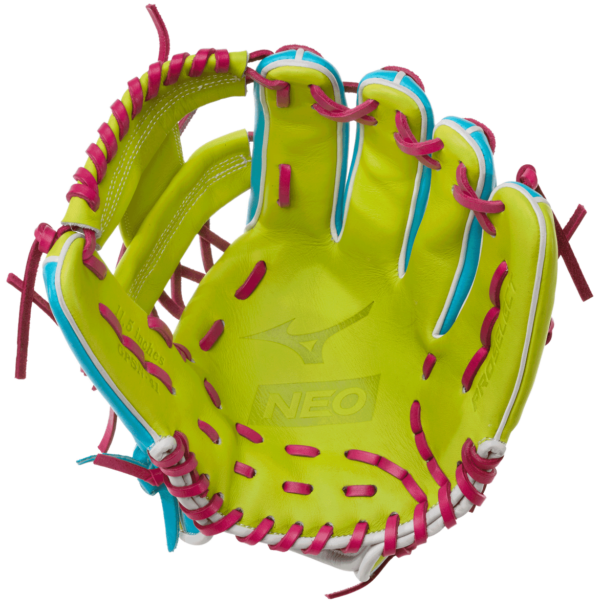 Mizuno 313465 Pro Select Neo Baseball Infield Glove 11.50’’ Gpsn-41 - Blue Lime - Right Throw