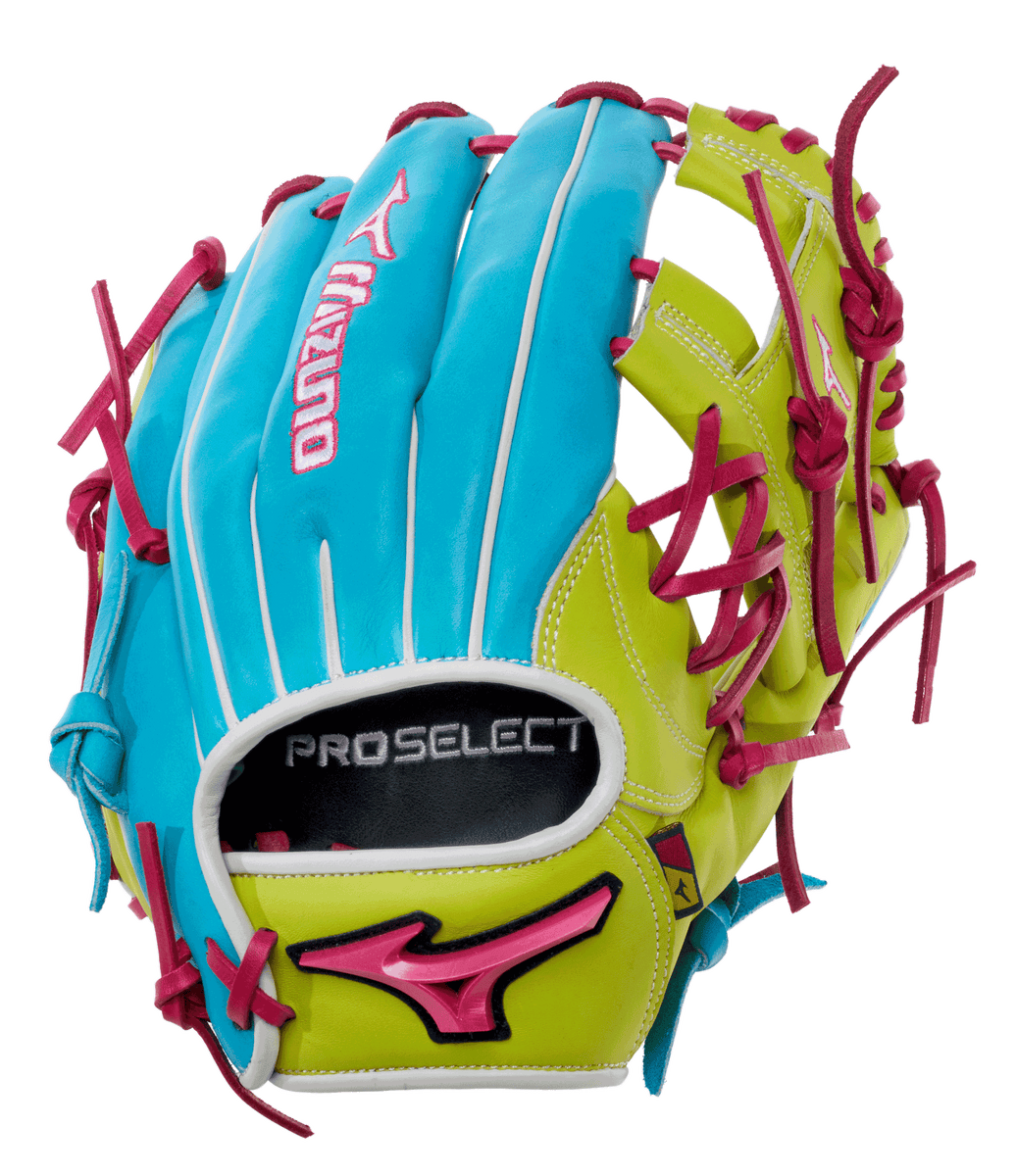Mizuno 313465 Pro Select Neo Baseball Infield Glove 11.50’’ Gpsn-41 - Blue Lime - Right Throw