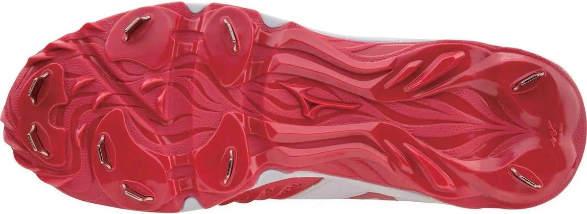 Mizuno 320546 9-spike Advanced Sweep 3 Cleats - White Red