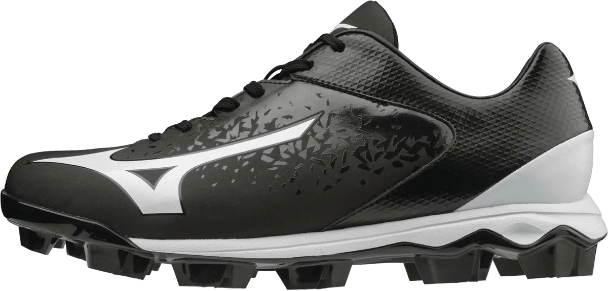 Mizuno 320584 Select Nine Low Molded Cleats - Black White