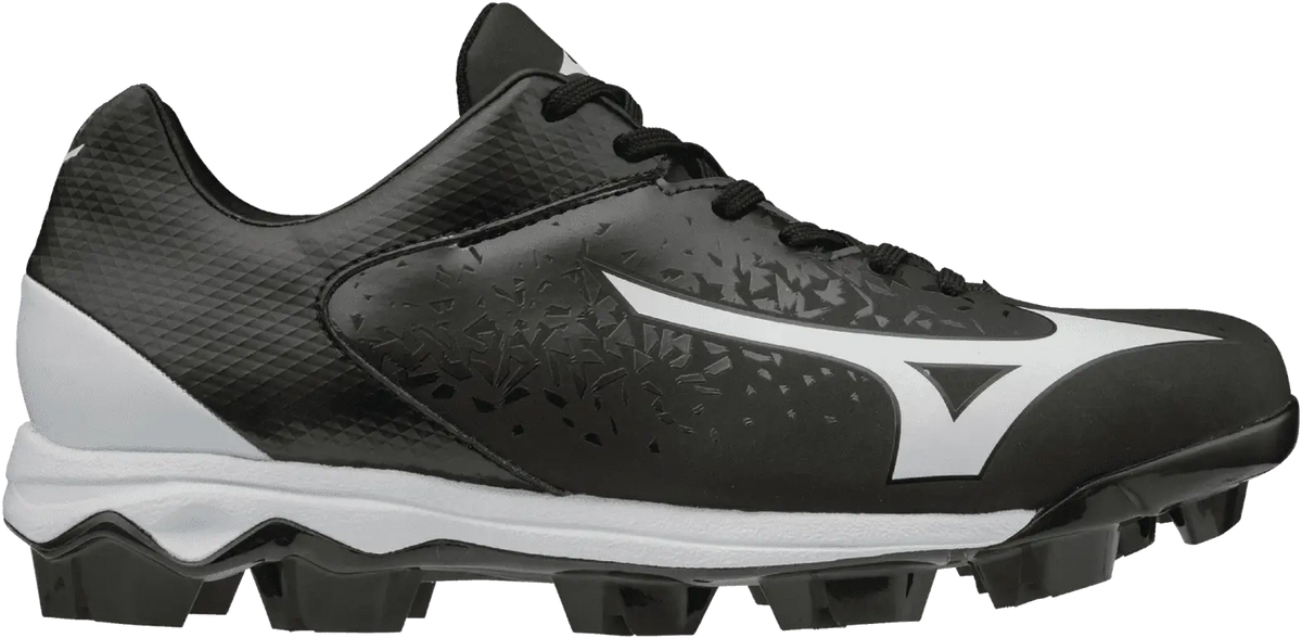 Mizuno 320584 Select Nine Low Molded Cleats - Black White