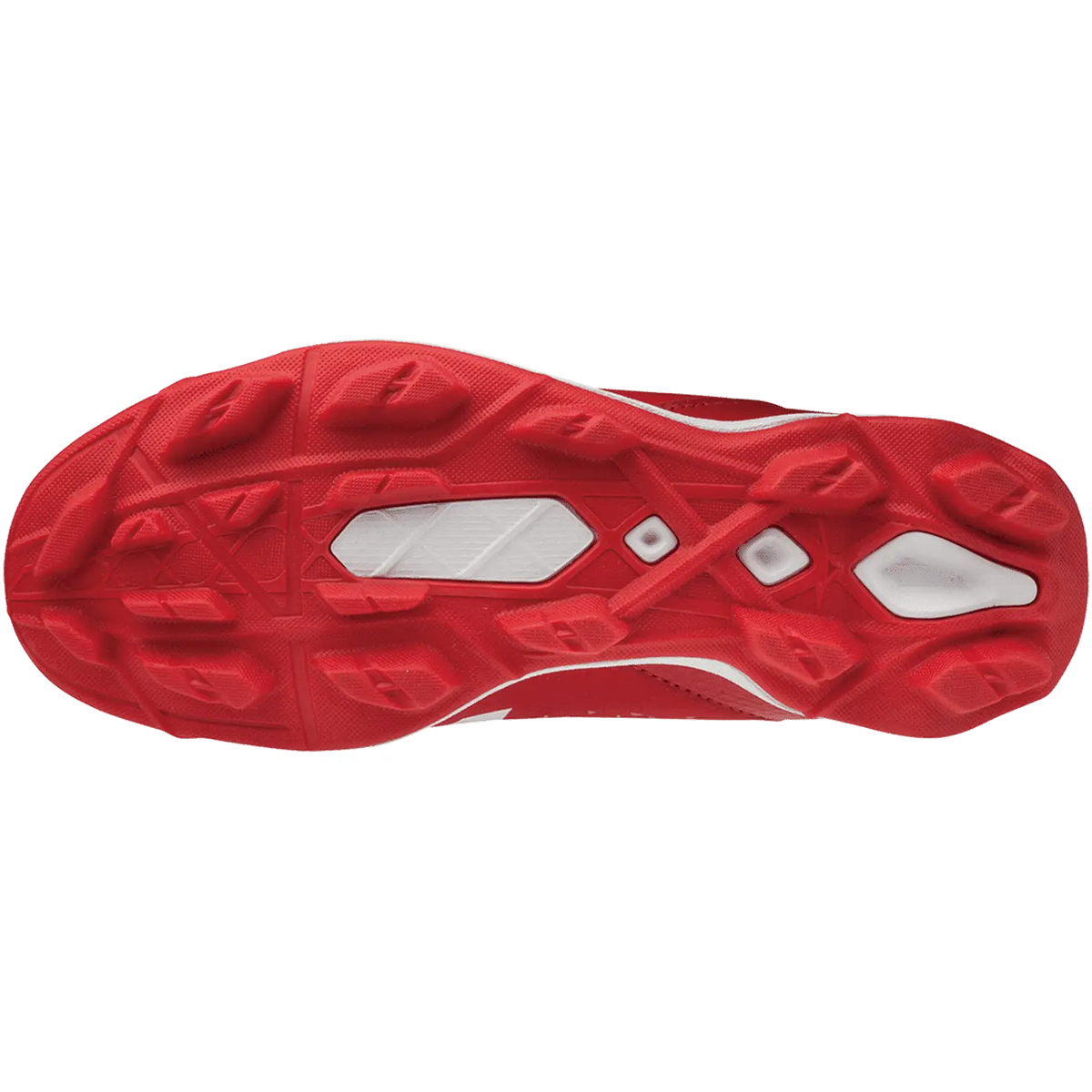Mizuno 320584 Select Nine Low Molded Cleats - Red White