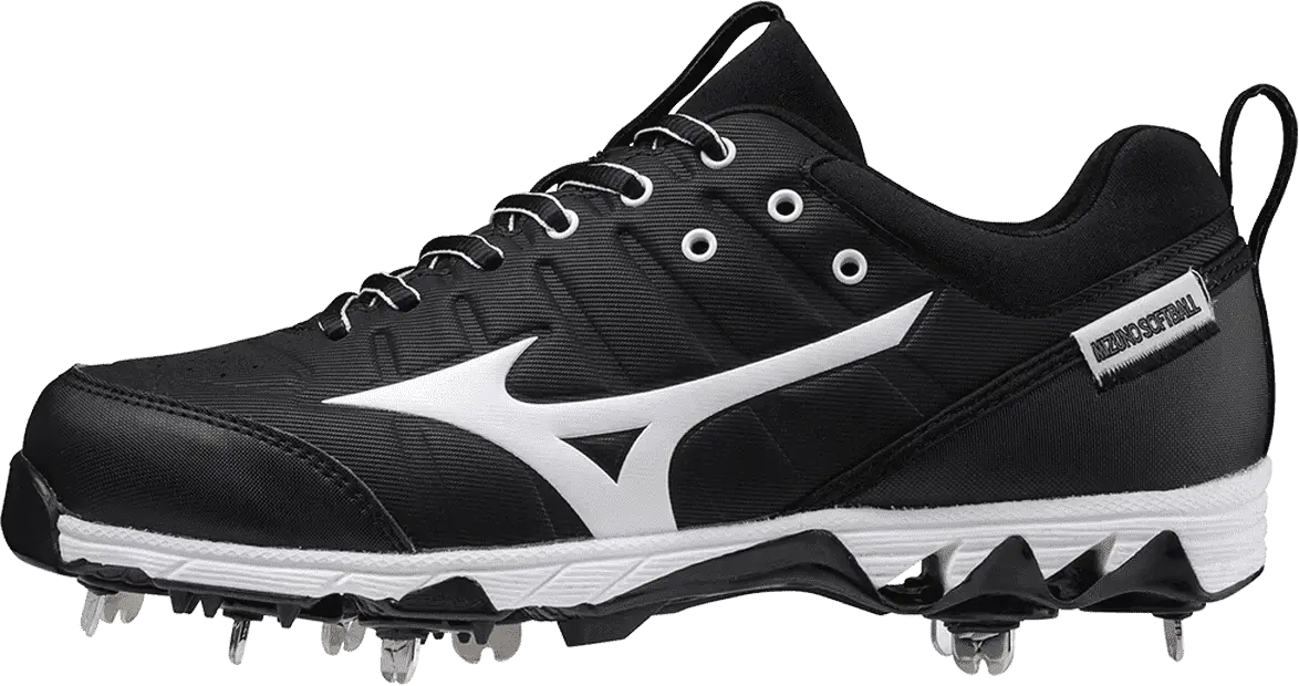 Mizuno 320638 9-spike Swift 7 Low Women’s Metal Softball Cleat - Black White