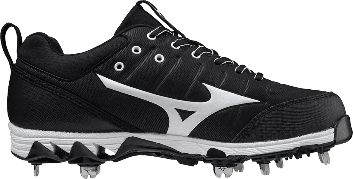 Mizuno 320638 9-spike Swift 7 Low Women’s Metal Softball Cleat - Black White