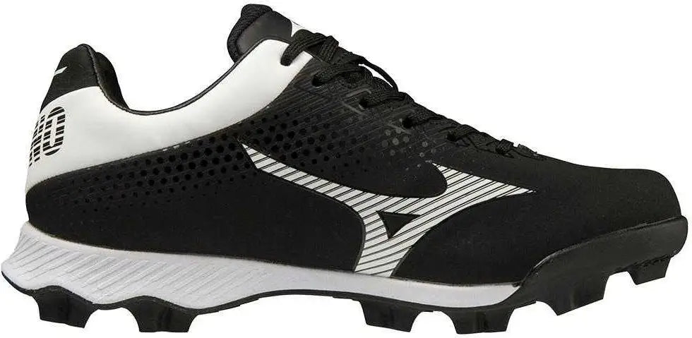 Mizuno 320666 Youth Wave Finch Lightrevo Jr Low Molded Cleats - Black White