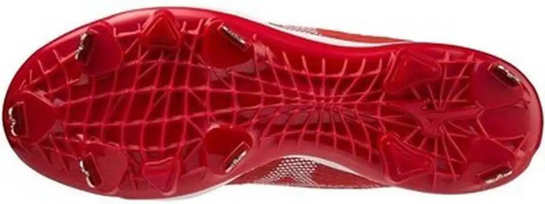 Mizuno 320667 Dominant 4 Low Metal Cleats - Red White