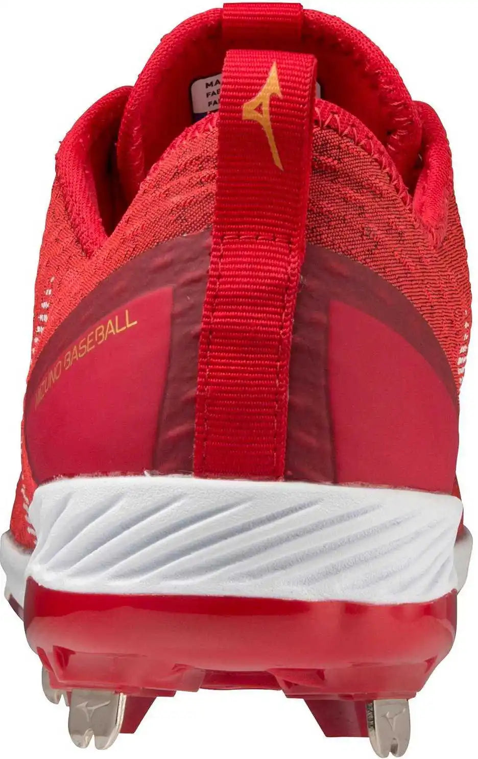 Mizuno 320667 Dominant 4 Low Metal Cleats - Red White