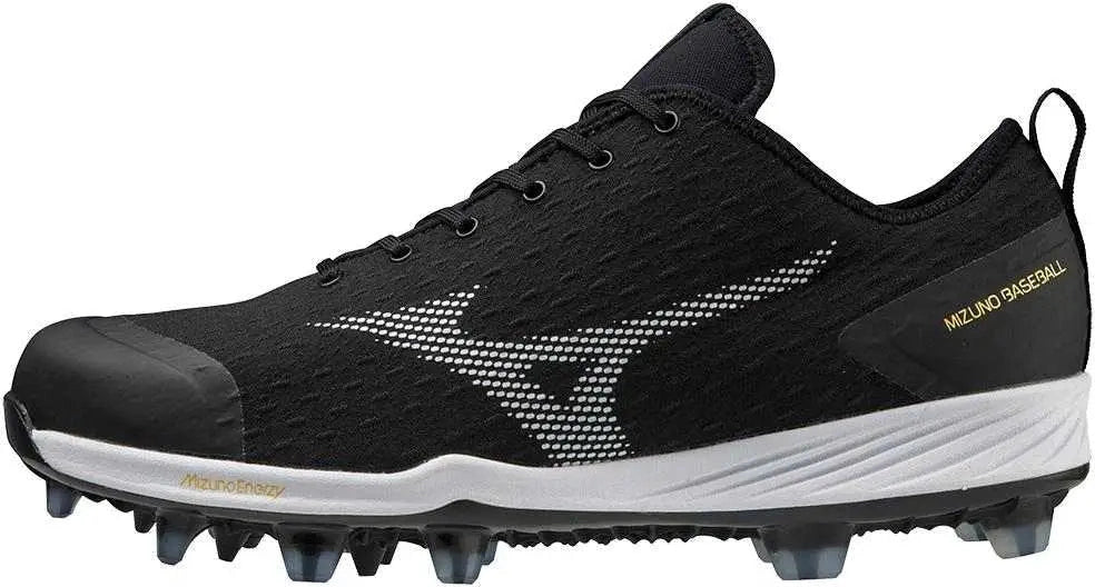 Mizuno 320670 Dominant 4 Low Molded Cleats - Black White