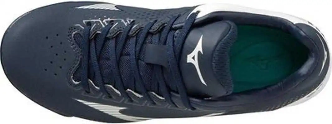 Mizuno 320673 Youth Wave Lightrevo Jr Low Molded Cleats - Navy White