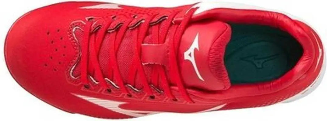 Mizuno 320673 Youth Wave Lightrevo Jr Low Molded Cleats - Red White