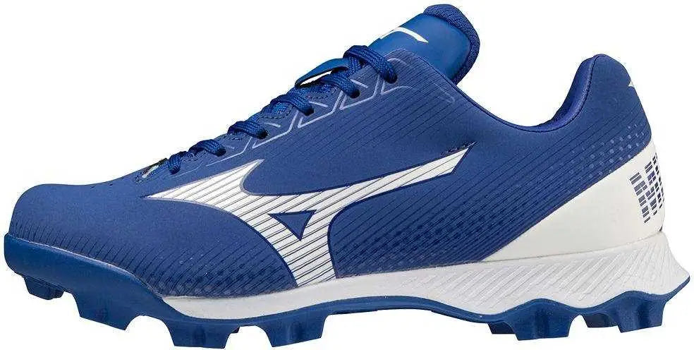 Mizuno 320673 Youth Wave Lightrevo Jr Low Molded Cleats - Royal White