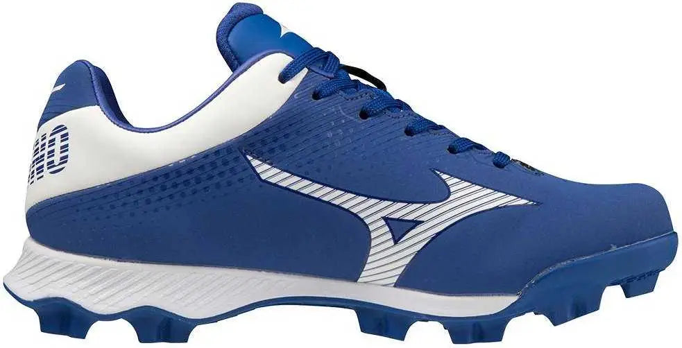 Mizuno 320673 Youth Wave Lightrevo Jr Low Molded Cleats - Royal White