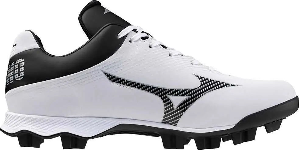 Mizuno 320681 Wave Lightrevo Low Molded Cleats - White Black