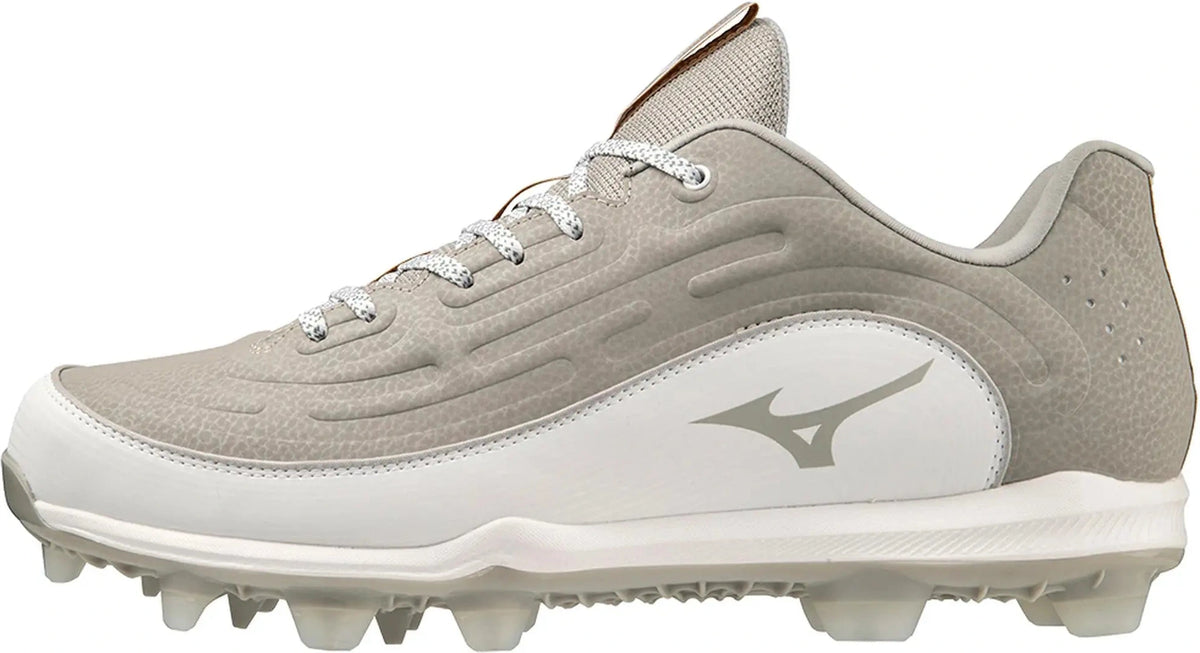 Mizuno 320684 Ambition 3 Tpu Molded Baseball Cleats - Gray White