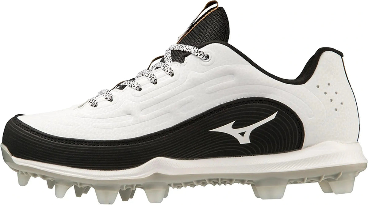Mizuno 320687 Finch Elite 6 Softball Cleats - White Black