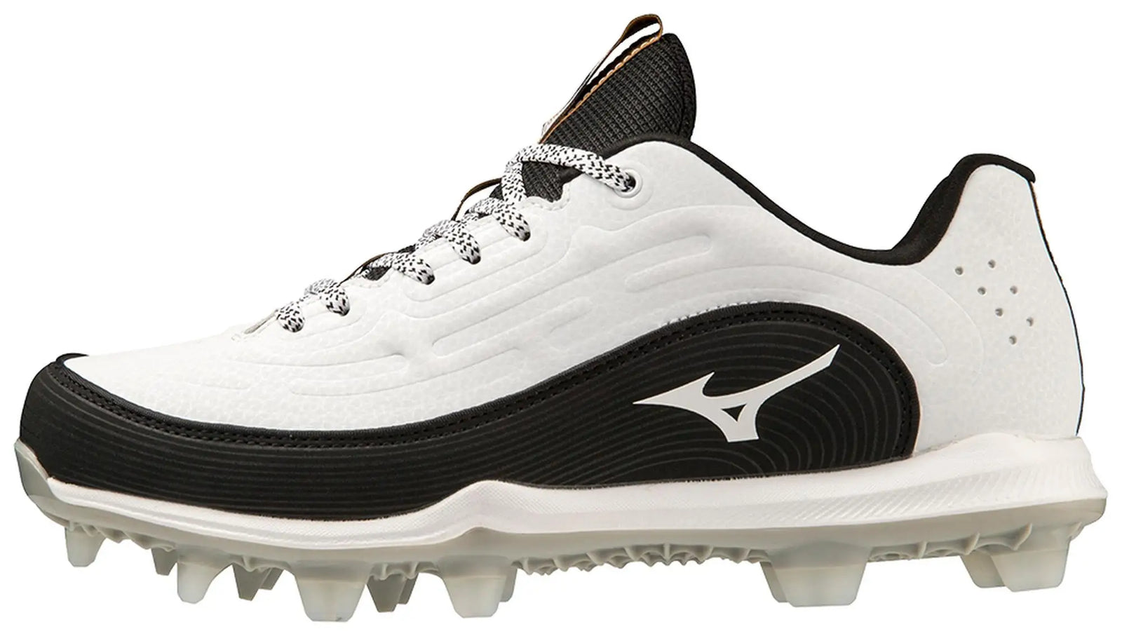 Mizuno 320687 Finch Elite 6 Softball Cleats - White Black